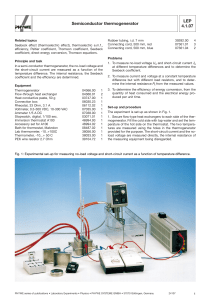 LEP 4.1.07 Semiconductor thermogenerator