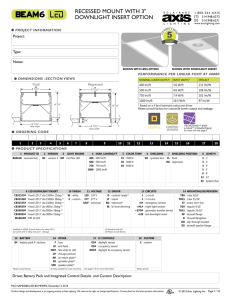 recessed mount with 3" downlight insert option