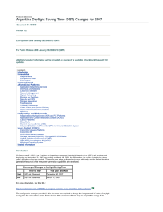 Argentina Daylight Saving Time (DST) Changes for 2007