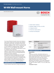 W‑HN Wall‑mount Horns - Bosch Security Systems