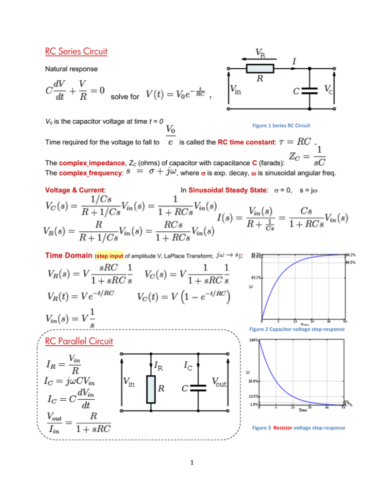 Parallel Rc Circuit Equations