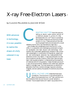 X-ray Free-Electron Lasers –