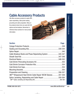 3M™ Cable Accessory Products, 2013 Electrical Products Catalog