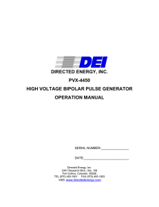 PVX-4450 1.8kV Bipolar Pulse Generator Operation Manual