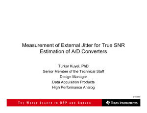 Measurement of External Jitter for True SNR Estimation of A/D