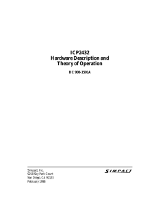 ICP2432 Hardware Description and Theory of Operation