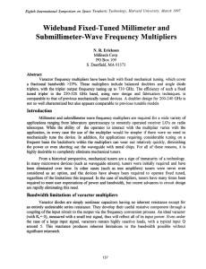 Wideband Fixed-Tuned Millimeter and Submillimeter-Wave