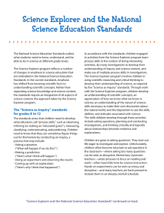 Science Explorer and the National Science Education Standards