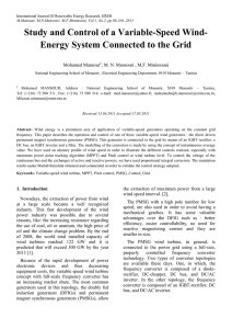 Study and Control of a Variable-Speed Wind-Energy