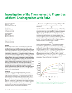 Investigation of the Thermoelectric Properties of Metal