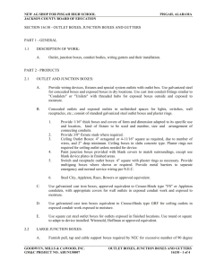 SECTION 16130 - OUTLET BOXES, JUNCTION BOXES AND