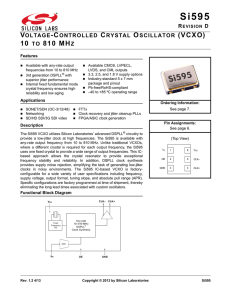Si595 Data Sheet -- Voltage-Controlled Crystal Oscillator (VCXO) 10