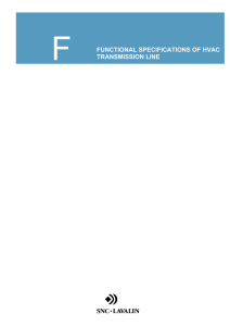 F FUNCTIONAL SPECIFICATIONS OF HVAC TRANSMISSION LINE