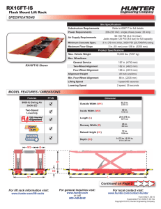 RX16FT-IS Flush Mount Lift Rack Spec Sheet