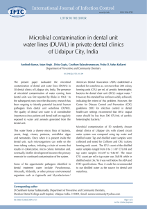Microbial contamination in dental unit water lines (DUWL) in private