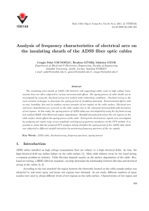 Analysis of frequency characteristics of electrical arcs on the