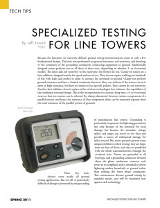 specialized testing for line towers