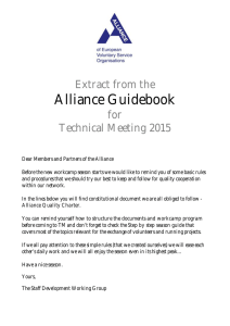 Alliance Guidebook - Alliance of European Voluntary Service