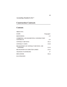 Construction Contracts Contents