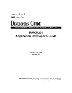 IRMCK201 Application Developer`s Guide