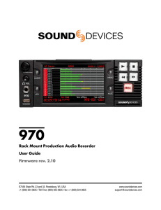 970 User Guide (Firmware v2.10)