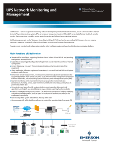 UPS Network Monitoring and Management