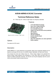 AVE40-48RNG-6 DC/AC Converter Technical Reference Notes