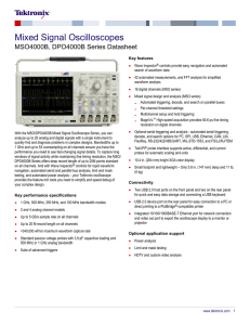 MSO4000B, DPO4000B Series Mixes Signal Oscilloscope