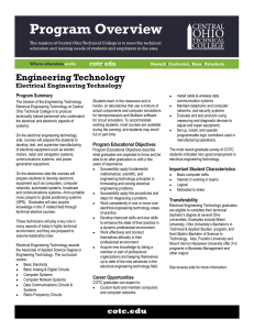 Engineering Technology - Central Ohio Technical College