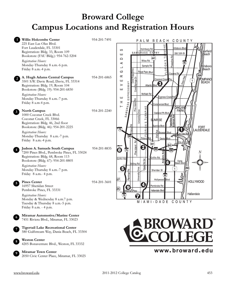 broward college north campus map Campus Maps Broward College broward college north campus map