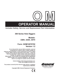 operator manual - General Equipment Company