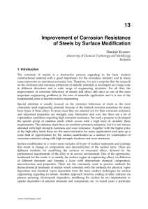 Improvement of Corrosion Resistance of Steels by Surface