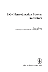 SiGe Heterojunction Bipolar Transistors