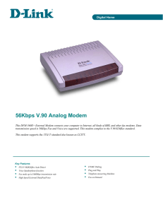 56Kbps V.90 Analog Modem - D-Link