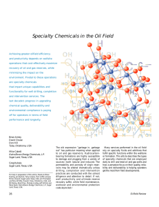 Specialty Chemicals in the Oil Field