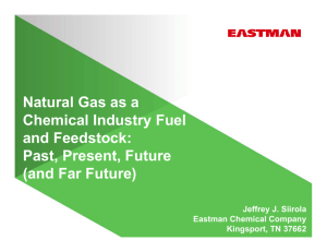 Natural Gas as a Chemical Industry Fuel and Feedstock: Past