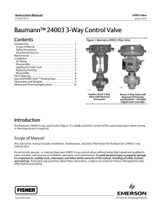 Baumann™ 24003 3-Way Control Valve