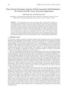 Time Domain Transient Analysis of Electromagnetic Field Radiation