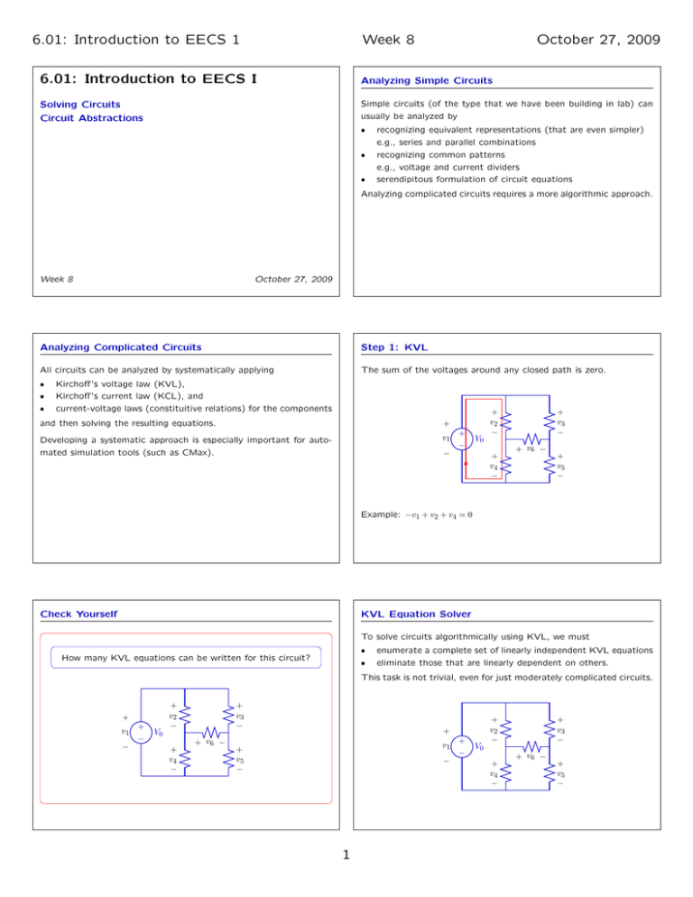 Solving Circuits - MIT OpenCourseWare