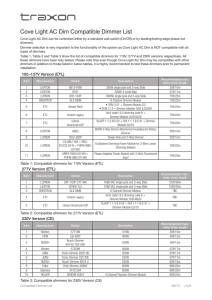 Cove Light AC Dim Compatible Dimmer List
