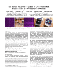 EM-Sense: Touch Recognition of Uninstrumented, Electrical and