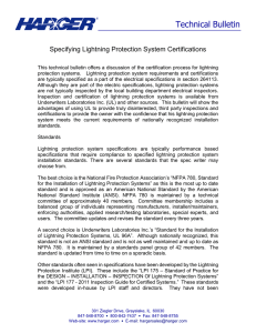 Specifying Lightning Protection System Certifications