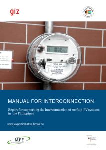 Manual for Interconnection of Rooftop PV-systems in the