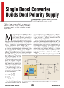 Single Boost Converter Builds Dual Polarity