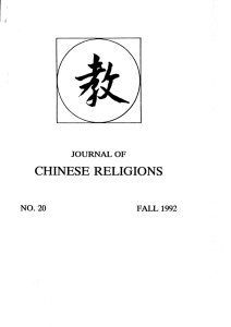 Popular Religious Sects in Southeast China: Sect Connections and