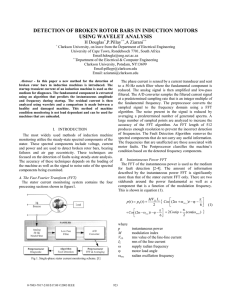 Detection of Broken Rotor Bars in Induction Motors using Wavelet