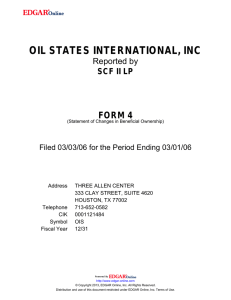FORM 4 - Oil States International, Inc.