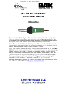 hot air welding guide for plastic repairs