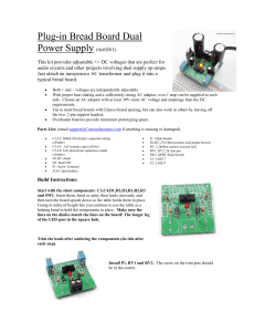 Plug-in Bread Board Dual Power Supply (#ci0261)