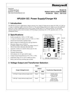 HPL624-12C: Power Supply/Charger Kit
